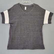 Alternative Earth Women T-Shirt Size M Gray Charcoal Classic V-Neck Short Sleeve - £8.39 GBP
