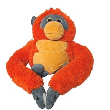 Nanco Jumbo Orangutan Orange Chimpanzee Monkey Plush Stuffed Animal 43&quot; - $1,500.96 MXN