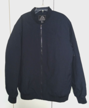 OUTDOOR JACKET MEN'S ZIP NAVY POLYESTER W/QUILTED NYLON LINING-L-NWOT-WARM - $28.00