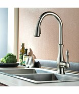 Brushed Nickel Pull Out Sprayer Kitchen Bar Sink Faucet Single Hole /han... - $2,069.65 MXN