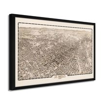 HISTORIX Vintage 1909 Los Angeles Map Poster - 17x25 Inch Nordic Oak (Na... - $275.99+