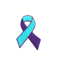Awareness Ribbon Suicide Awareness Embroidered Iron On Patch Gifts Fundraising - £4.69 GBP
