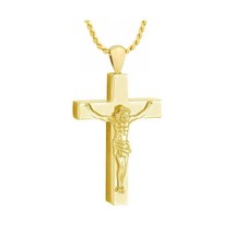 Crucifix 14 KT Gold Cremation Jewelry Urn - £623.34 GBP