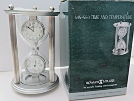 Howard Miller Model 645560 Time and Temperature Hourglass Desk Clock - £46.93 GBP