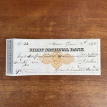 1876 Check First National Bank of Ithaca, NY John C. Gauntlett or Katys ... - £15.52 GBP