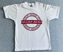 Vintage WALDENBOOKS T-Shirt 80s 90s Walden Books Author Reading Large Fl... - $37.00