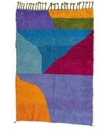 Moroccan Checkered Handknotted Rugs in so amazing colors and design Check - $290.00