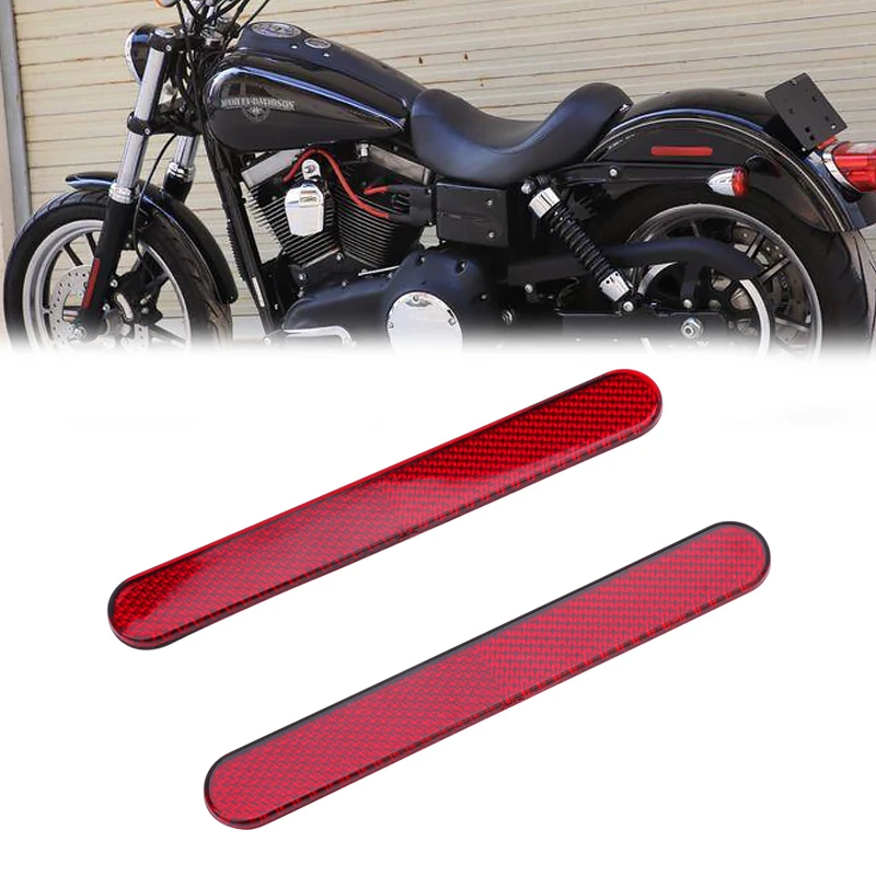 Motorcycle Red Front k Rear  Side Reflector Cover Saddlebag Sticker Latch Safety - £101.15 GBP