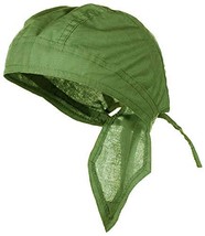 Doo Rag Du Rag Do Cotton Bandana Head Wrap Solid Color Chemo Cap (Olive Drab OD  - £7.83 GBP