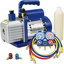 3.5CFM Single-Stage Rotary Vane Vacuum Pump for Hvac/Auto AC Refrigerant Recharg - $132.46