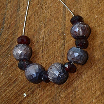Moonstone Faceted Round Garnet Beads Briolette Natural Loose Gemstone Jewelry - £5.50 GBP