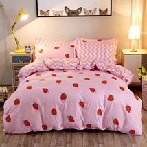 Strawberry Bedding, Kawaii Room Decor Bedding Sets For Women Girls Kids Kawai... - £57.54 GBP