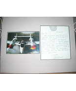 WW II ww 2 Ace Colonel John S. Loisel Autograph W/ P-38 Photo - $706.69 MXN