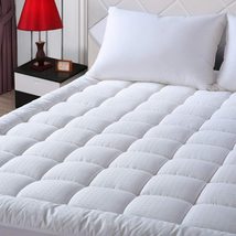 EASELAND King Size Mattress Pad Pillow Top Mattress Cover Quilted Fitted - £66.56 GBP