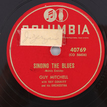 Guy Mitchell – Singing The Blues / Crazy With Love 1956 10&quot; 78 rpm Recor... - £21.34 GBP
