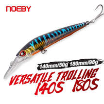 NOEBY Trolling Minnow Fishing Lure 14cm 50g 18cm 98g Sinking Offshore Game Artif - £4.76 GBP+