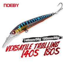 NOEBY Trolling Minnow Fishing Lure 14cm 50g 18cm 98g Sinking Offshore Ga... - £4.69 GBP+