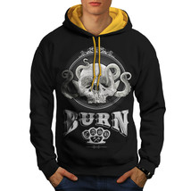 Wellcoda Burn Funk Skull Street Fight Mens Contrast Hoodie - $44.27