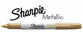 2 Sharpie GOLD METALLIC Permanent Markers Fine POiNT TiP Marker 1823813 ... - $23.11