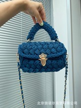 Fashion Rope Knitting Women Handbag Designer Chains Woven Shoulder Crossbody Bag - £51.60 GBP