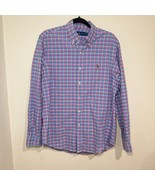 Ralph Lauren Red Green Blue White Plaid Oxford Polo Horse M Preppy Casua... - $24.60 CAD