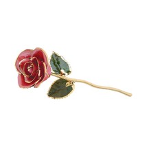 24K Gold Trimmed Lacquered Long Stem Pink Rose - $169.00