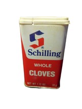 Vintage Schilling Whole Cloves Seasoning Spice Container Estate Find - $185.51 MXN