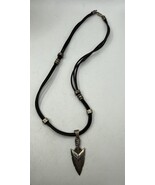 Rare JULIANA Cape Town Sterling Silver Arrow Pendant Leather Cord Neckla... - $2,078.01 MXN
