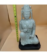 Kuan Yin Sculpture 16.5&quot; Chinese Goddess of Compassion Green Tint Austin... - £52.34 GBP