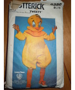 Butterick Tweety Bird Costume One Size Fits All #6350 - $6.99