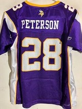 Reebok Women&#39;s NFL Jersey Minnesota Vikings Adrian Peterson Purple sz 2XL - £11.92 GBP