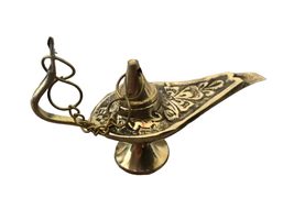 Terrapin Trading Brass Aladdin&#39;s Lamp Theatre Prop Akhand Jyot Diya Deepak puja  - £25.97 GBP