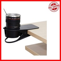 Innovative ABS Desk Clamp Cup Holder - Keep Your Drinks Secure &amp; Spill-Free - $25.21