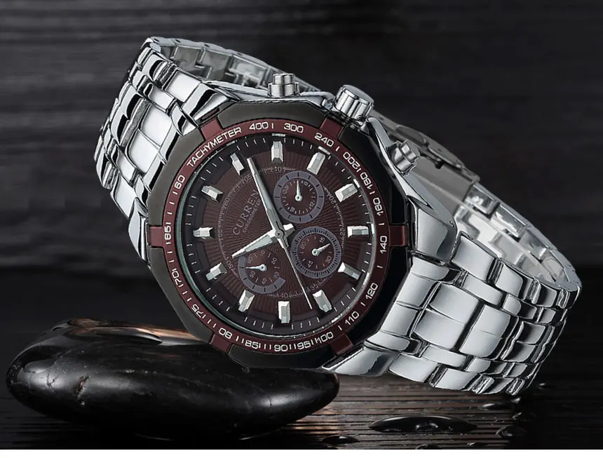 CURREN Mens    Men  Watch Full Steel Men   Male   masculino - $64.83