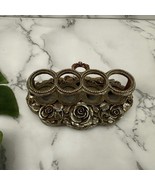 Matson Vintage 60s Lipstick Tube Holder Caddy Rose Metal Regency Filigre... - $29.69