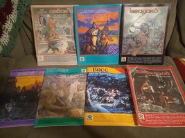 Lot of 7 MERP Middle Earth Modules Hillmen Bree Rangers Shelob&#39;s Lair Isengard - £103.21 GBP