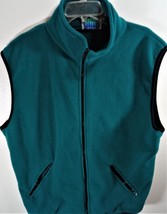 World Famous Sports Vest  Size Large Green Sleeveless Full Zip Men&#39;sZip ... - $15.79