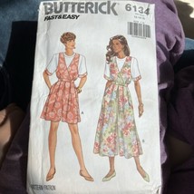 Butterick 6134 Size 12 14 16 Raglan Sleeve Top Split Skirt Romper New Uncut - $13.09