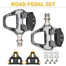 King pedals carbon fiber pattern clip on road bike pedals for spd system locking pedals thumb200