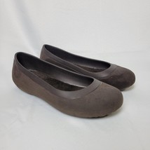 Crocs Women’s Mammoth Flats Fleece Lined Espresso Brown Slip On Shoes Si... - $17.81