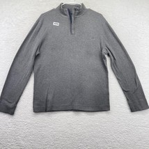 Banana Republic Mens 1/4 Sweatshirt Size Medium Gray Long Sleeve Mock Neck - £14.79 GBP