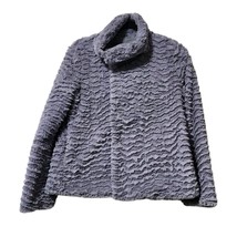 Patagonia Women&#39;s Pelage Jacket Small Gray Fuzzy Faux Fur Full Zip  - £25.58 GBP