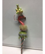 Katherine’s Collection pink flamingo icicle ornament green retired 05-12... - $47.99