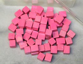 1959 Risk Game Pieces Wooden Pink Army With Original Clear Plastic Box w/COVER - £3.53 GBP