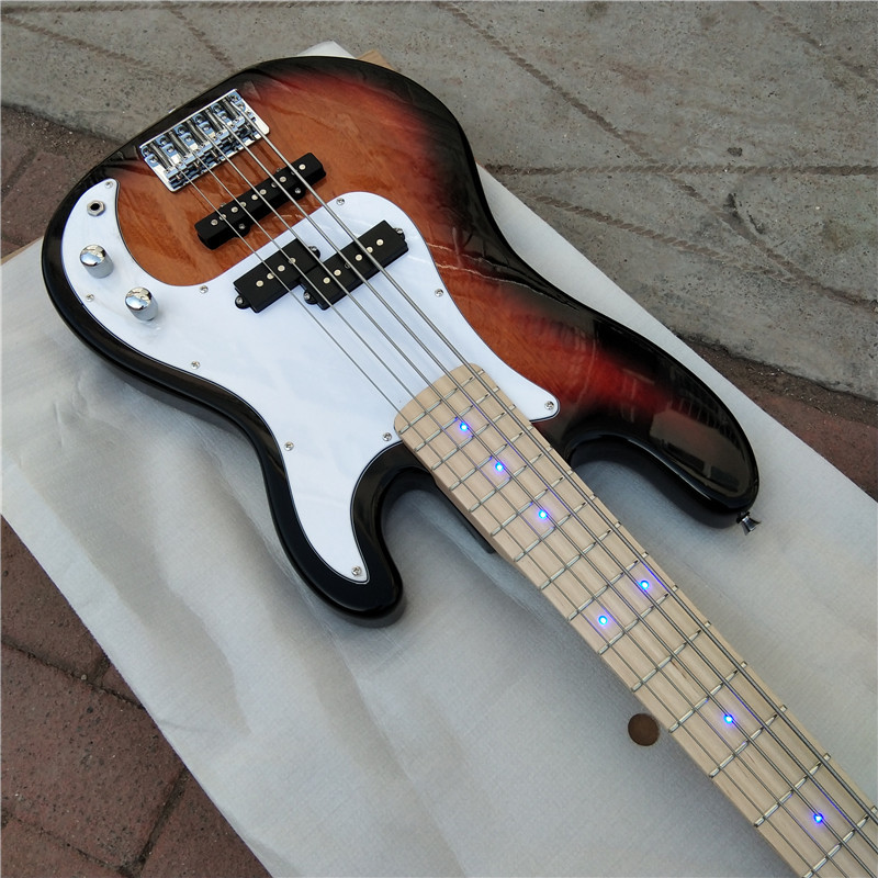 5 Strings Electric Bass Guitar,Maple Fingerboard With LED Light  SD132 Item image 5