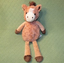 Walmart Curly Horse Plush 19&quot; With Ribbed Arms Legs Brown Stuffed Animal Toy - £10.75 GBP