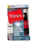 Hanes Originals ~ 4-Pair Womens Boxer Brief Panties Cotton Blend Stretch... - $436.18 MXN
