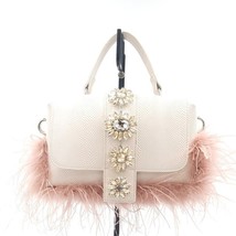 Women  Designer Ostrich Feathers Evening Bag Handbags Ladies Dinner Party Purses - £113.41 GBP
