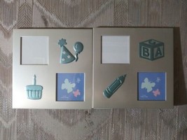 2 Kami Collection Baby Boy Picture Frame Freestanding Birthday Cupcake... - £15.50 GBP