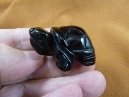 Y-TUR-LA-611) Baby Black Onyx Tortoise Turtle Carving Figurine Gemstone Turtles - £11.19 GBP